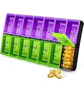 Extra Large Pill Organizer 2 Times a Day, XL Weekly Pill Box Twice a Day, Large Pill Case AM PM, ...