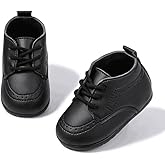 Meckior Infant Baby Boys Girls Classic PU Leather Wedding Loafers Brogue Toddler Oxford Dress Shoes First Steps Walking Flat Lazy Crib Shoe