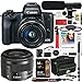 Canon EOS M50 Mirrorless Camera with 4K Video and EF-M 15-45mm Lens Kit (Black) and Deco Gear Deluxe Travel Gadget Bag Case + Microphone + Monopod + Filter Set + 64GB Memory Card Accessory Kit Bundle