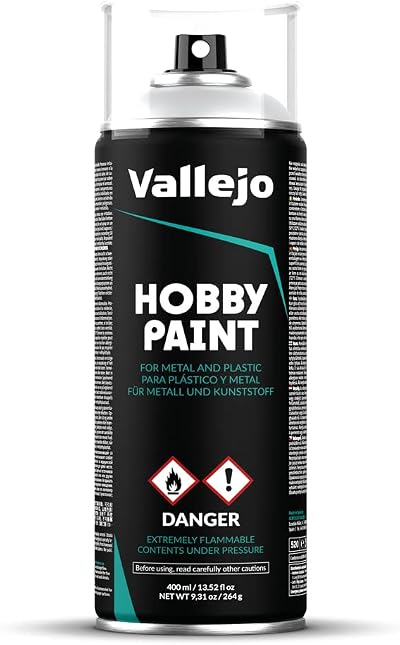 Vallejo Hobby Paint Spray 400ml Gray Matte Primer Miniatures Modeling Base Coat