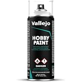 Vallejo - Hobby Paint Spray Basic Primer | Grey 400 ml. (13.52 fl.oz.) | Perfect Matt and Self Levelling Finish