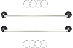 Magnetic Curtain Rods for Metal Doors - 16"-30" Adjustable Length Magnetic Rod for Classroom Whiteboard, Multiple Usage Magne