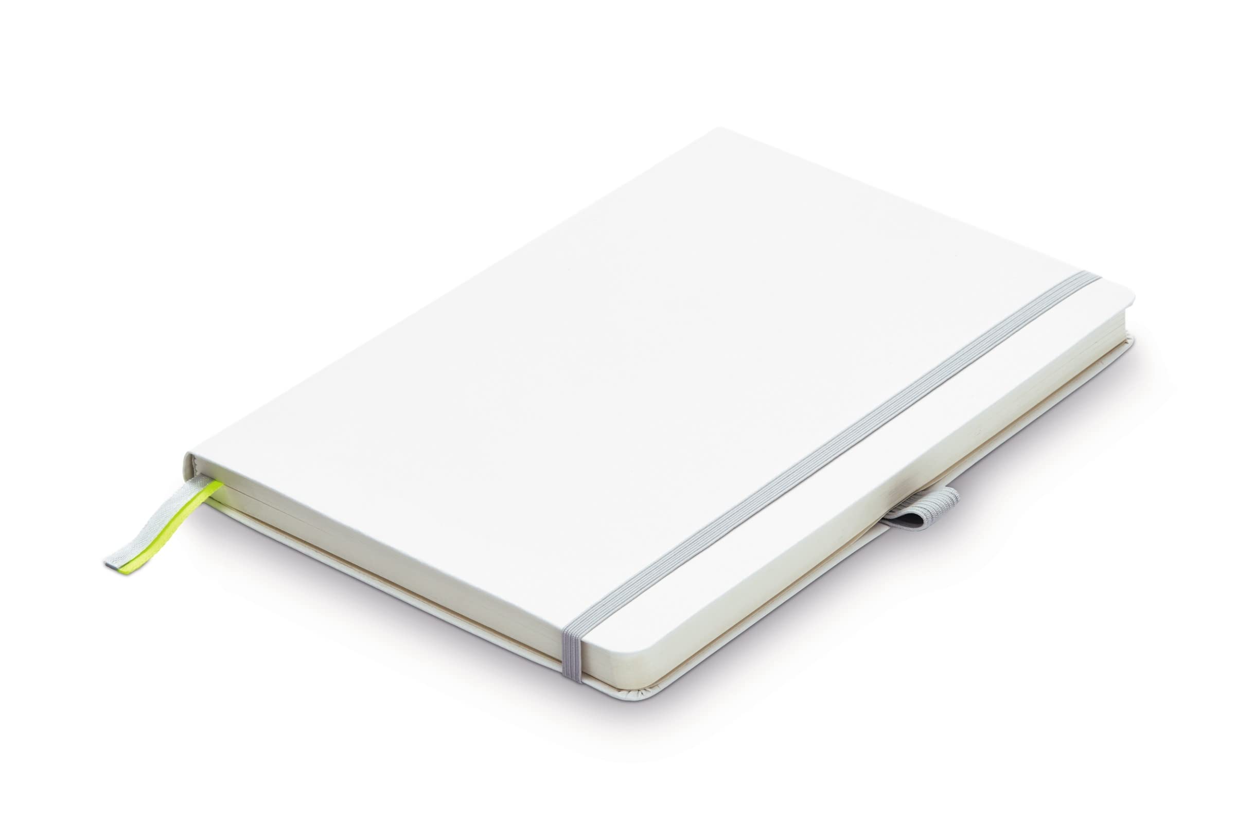 LAMY Paper Softcover A5 Notebook 810 Format DIN A5 (145 x 210 mm) in White with Lamy Ruling, 192 Pages and Elastic Closure Strap White