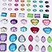 Self-adhesive Rhinestones Stickers Assorted Craft Jewels Multicolor Bling Gem Stickers 10 Crystal Rhinestone Sheets by fourHeart (Multicolor 01)