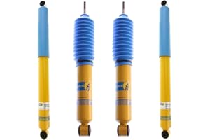 Bilstein 24-060813 24-060820 Set of 4600 Series Monotube Front & Rear Shocks fits 2001 2010 Silverado Sierra 2500HD 4WD | Improves Ride Quality, Handling & Comfort | Direct Fit