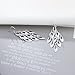 IDoy 925 Sterling Silver Hook Large Diamond-Shape Chandelier Tiered Drop Earrings for Women