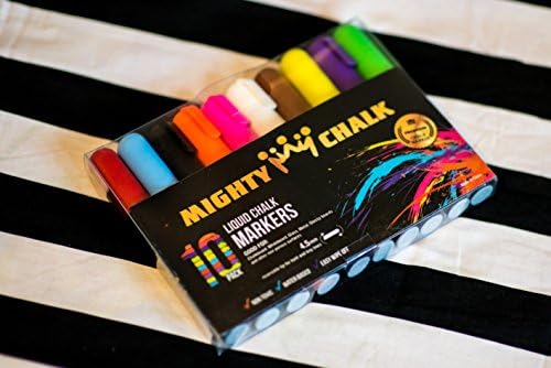 10 Liquid Chalk Markers + 10 Chalkboard Labels - Blackboard Markers - Best Restaurant Supplies - Mighty Chalk