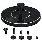 RSTECH Solar Powered Bird Bath Fountain Pump 1.5W Solar Panel Water Floating Fountain Pump Kit for Outdoor, Garden, Pool, Pond, Fish Tank Aquarium Decorations