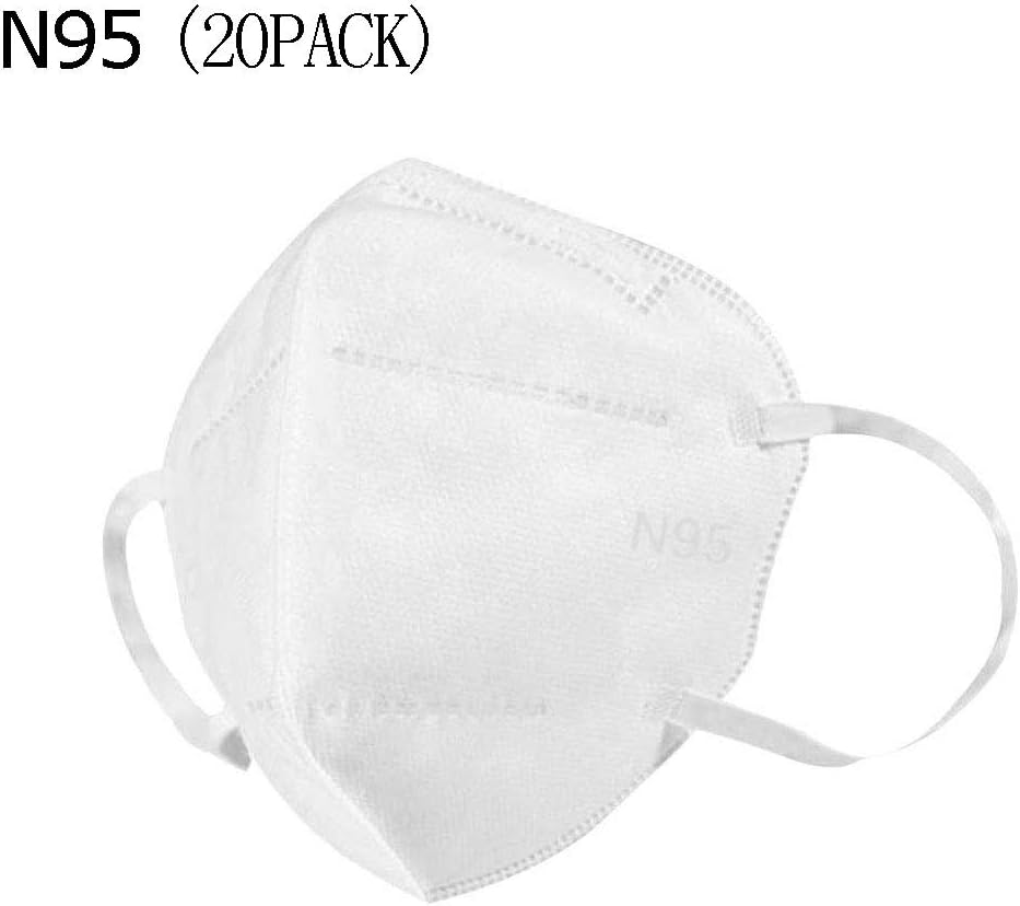 N95 Safety Masks, 20 Pcs Respirator for Virus Protection and Personal Health, 95% Filtration Efficiency (Delivered in 3-5 days)