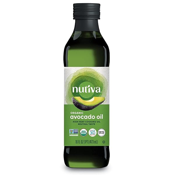 NUTIVA ORGANIC STEAM-REFINED AVOCADO OIL, 100% PURE, 16...