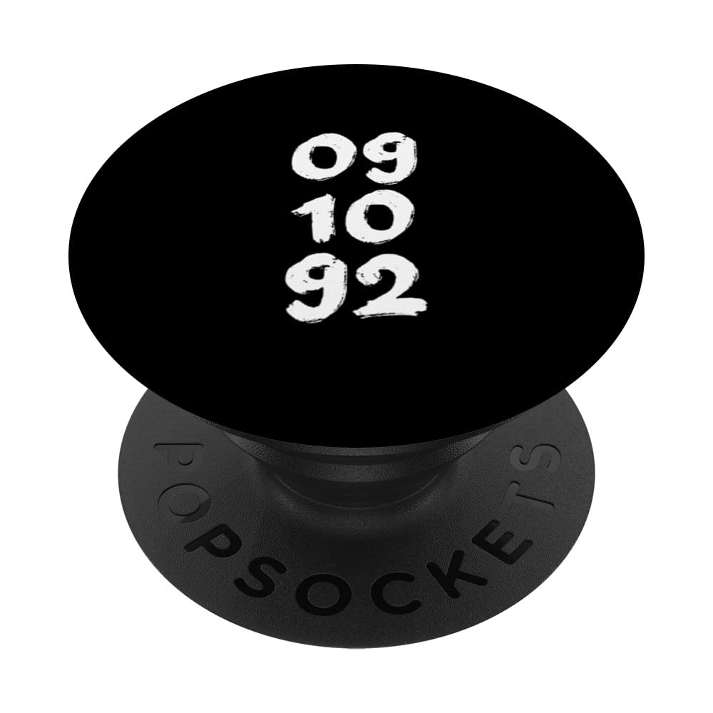 09.10.92 - Birthdate Design with Birth Day.Month.Year PopSockets Swappable PopGrip