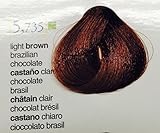 Salerm Color Cream Coloring Treatment Without Ammonia (Semi-permanent) Soft 3.4 Oz (5.735 Light Brown Brazilian Chocolate)