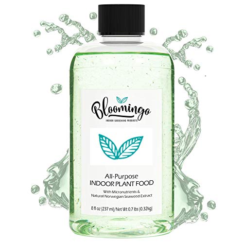 Bloomingo Indoor Plant Food - All Purpose Liquid Houseplant Fertilizer + Natural Norwegian Seaweed Extract for Healthy Plants and Soil - 8 oz Bloomingo Indoor Plant Food - All Purpose Liquid Houseplant Fertilizer + Natural Norwegian Seaweed Extract for Healthy Plants and Soil - 8 oz