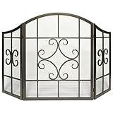 Panacea Products 15955 Natural Organic Bronze Fireplace Screen
