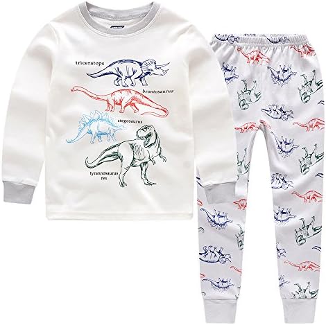CNBABY Boys Pajamas Astronaut-Luminous Or None-Luminous Whale Dinosaur Kids Sleepwear 100% Cotton Size 1-8T