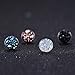 925 Sterling Silver Black Stud Earrings for Women and Men - Round Hypoallergenic Earrings (8mm)