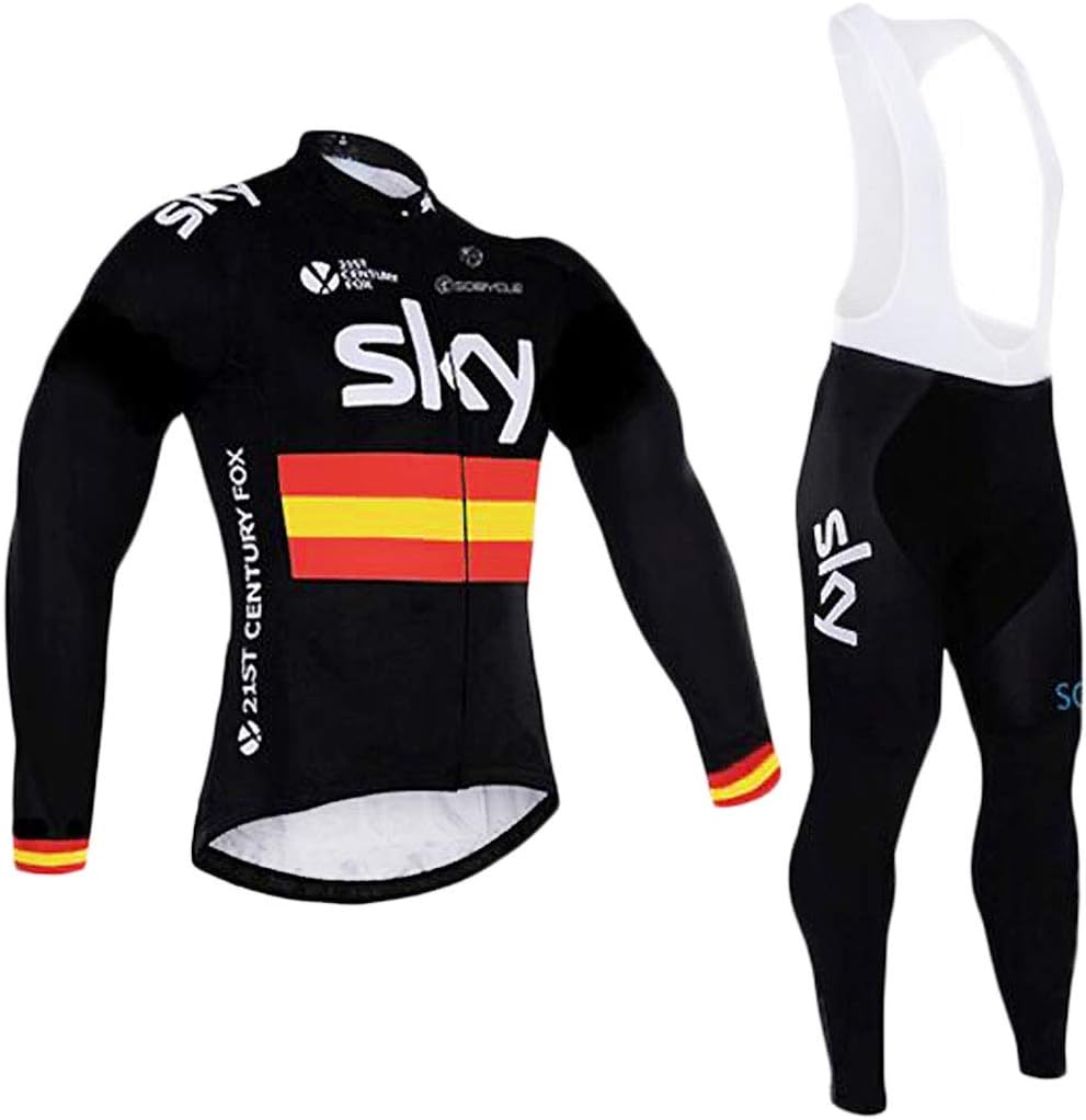 ZCFXJiTuanYZ Outdoor Sports Jersey Suit Sportswear Bicycle Long-sleeved Jersey + Trousers breathable quick-drying Men's Spring/Autumn/Winter