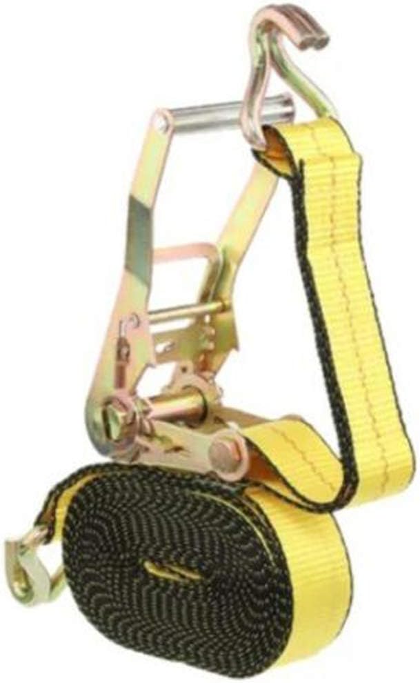 Everest Premium Ratchet Tie Down – 1 PK – 2 IN – 27 FT – 3333 LBS Working Load – 10000 LBS Break Strength – Double J Hook – Cargo Straps Perfect for Moving Appliances, Lawn Equipment and Motorcycles: Automotive