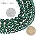 Natural Stone Beads 8mm Malachite Gemstone Round Loose Beads Crystal Energy Stone Healing Power for Jewelry Making DIY,1 Strand 15