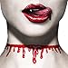 Dripping Blood Halloween Party Choker Necklace Vampire Costume Accessory