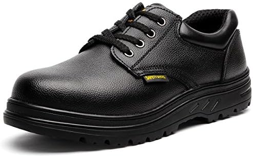 JACKBAGGIO Men's Steel Toe Slip Resistant Uniform Work Shoe 8802