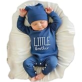Ylsteed Newborn Baby Boy Girl Clothes Outfits Long Sleeve Onesie Bodysuit Baby Shower Coming Home Outfit with Hat