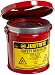 Justrite, 10175, Bench Can, 1 Qt, Galvanized Steel, Red primary