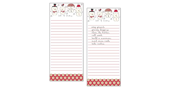 Juego de 2 bloc de notas para lista de palmas de nieve, lista ...