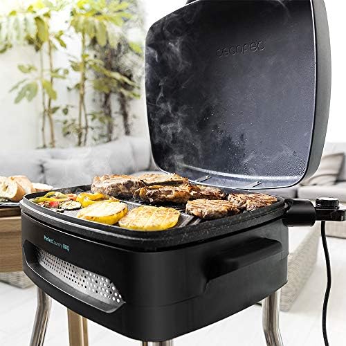 Cecotec Barbecue électrique PerfectCountry BBQ. avec Pieds, Couvercle et Plateau inférieur, Revêtement Rockstone, Plateau ramasse-Graisse, Surface 43 x 38cm, Température réglable, 2000 W - Mes Grillades Cecotec Barbecue électrique PerfectCountry BBQ. avec Pieds, Couvercle et Plateau inférieur, Revêtement Rockstone, Plateau ramasse-Graisse, Surface 43 x 38cm, Température réglable, 2000 W