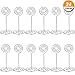 Shappy 24 Pack Wedding Table Name Number Holders Table Card Holder Stands Place Paper Menu Clips Picture Memo Note Photo Holder (Silver)