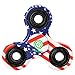 Tri-Spin Metal Fidget Spinner Hand Finger Toy - EDC Stress Reducer, Perfect for Children and Adults Time Killer, Good for ADD, ADHD, Anxiety, and Autism Focus (Star-Spangled)