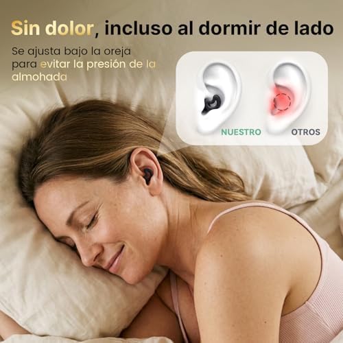 Tapones para los Oídos para Dormir, Tapones Antirruido para Dormir de Lado