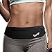 CyberDyer Running Belt Waist Pack - Adjustable Fanny Pouch for Runners Hands Free Workout - iPhone 6/7 Plus Phone Holder Hiking Gear Marathon for Men and Women (Black(Black))