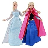 E-TING Beautiful Queen Snow Princess's Doll Clothes and Princess's Dress Up for 11 inch Doll Clothes