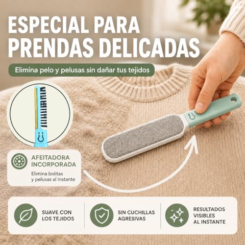 6 in 1 Reusable Pet Hair Remover Roller – Hair Remover for Dogs and Cats – for Sofas, Clothes and Cars – Ideal for Daily Cleaning and Travel – Washable Dustproof Brush Without Refills