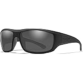 Wiley X WX Omega Sunglasses, Safety Glasses for Men and Women, UV Eye Protection for Shooting, Fishing, Biking, and Extreme Sports, Matte Black Frames, Tinted Lenses