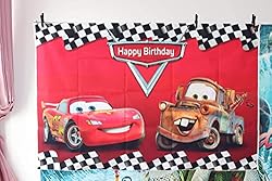 Botong 7x5ft Cartoon Car Birthday Party Themed