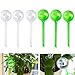 Warmshine 6 Pcs Garden Watering Globes Automatic Watering Globes Plant Self Watering Bulb Waterer Automatic Watering System,13cmx5cm/5.12inchx1.97inch (White&Green)