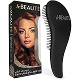 Le Beaute Detangling Hair Brush - Professional Salon Quality Wet and Dry Brush for Tangles w/ No Pain - Perfect For Thick, Wavy, Curly, or Thin Hair on Women, Girls and Kids - Black