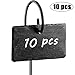 Homemaxs Plant Label, 10pcs Garden Markers Signs Weatherproof Reusable Natural Slate Hanging Tags on Metal Hanger Rod Stakes Garden Labels for Flower Bed, Pots, Planters