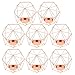 FLAMEER 8-Set Geometric Polished Tealight Candle Holder Table Top Centerpiece Weddings Events Parties Decor - Rose Gold