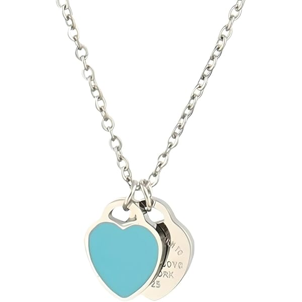 Collier Argenté à Pendentif Coeur Et Pompons - Double Love, CZ