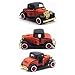 LW Vintage Cars Retro Style 1:32 Hard Top Vintage Cars Scale Diecast Car Model Collection Light&Sound (Red)