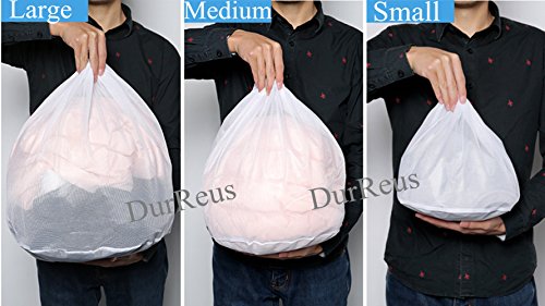 White Heavy Duty Mesh Laundry Bags Organizer Household Laundry Liners Net Wash Bag Set For Delicates,Garments,Blouse,Sweaters,Short Coat,Quilts,Set Of 2