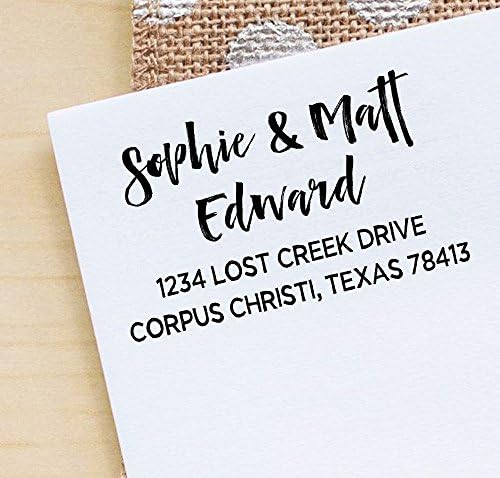 Printtoo Custom Rustic Wedding Invitation Rubber Stamp Personalized Save The Date Stamp