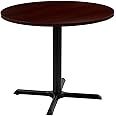 Flash Furniture Chapman 36" Round Multi-Purpose Conference Table in Mahogany