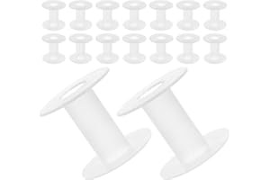 Alipis 20pcs Plastic Embroidery Thread Spools, Small Yarn Bobbins for Sewing, Crochet, Ribbon, and Craft