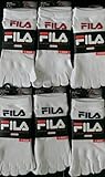 Pack of 6 Pairs Fila Skele-toes-socks -Women's- White 9-11 (Shoe Size 4-10)