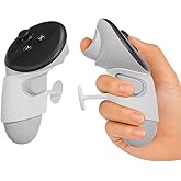 JYXEREM Rivet-Lock Finger Grips for Meta Quest 3 / Quest 3S / Quest 3S Xbox Edition – No-Strap Anti-Slip Controller Covers, Comfortable VR Hand Grips Accessories, White