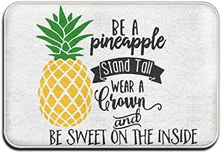 Soft Non-slip Be A Pineapple Bath Mat Coral Rug Door Mat Entrance Rug Floor Mats For Front Outside Doors Entry Carpet 24x16 inch.